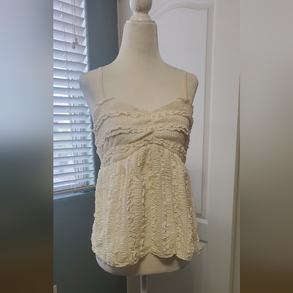 Elegant Cream Textured Dress